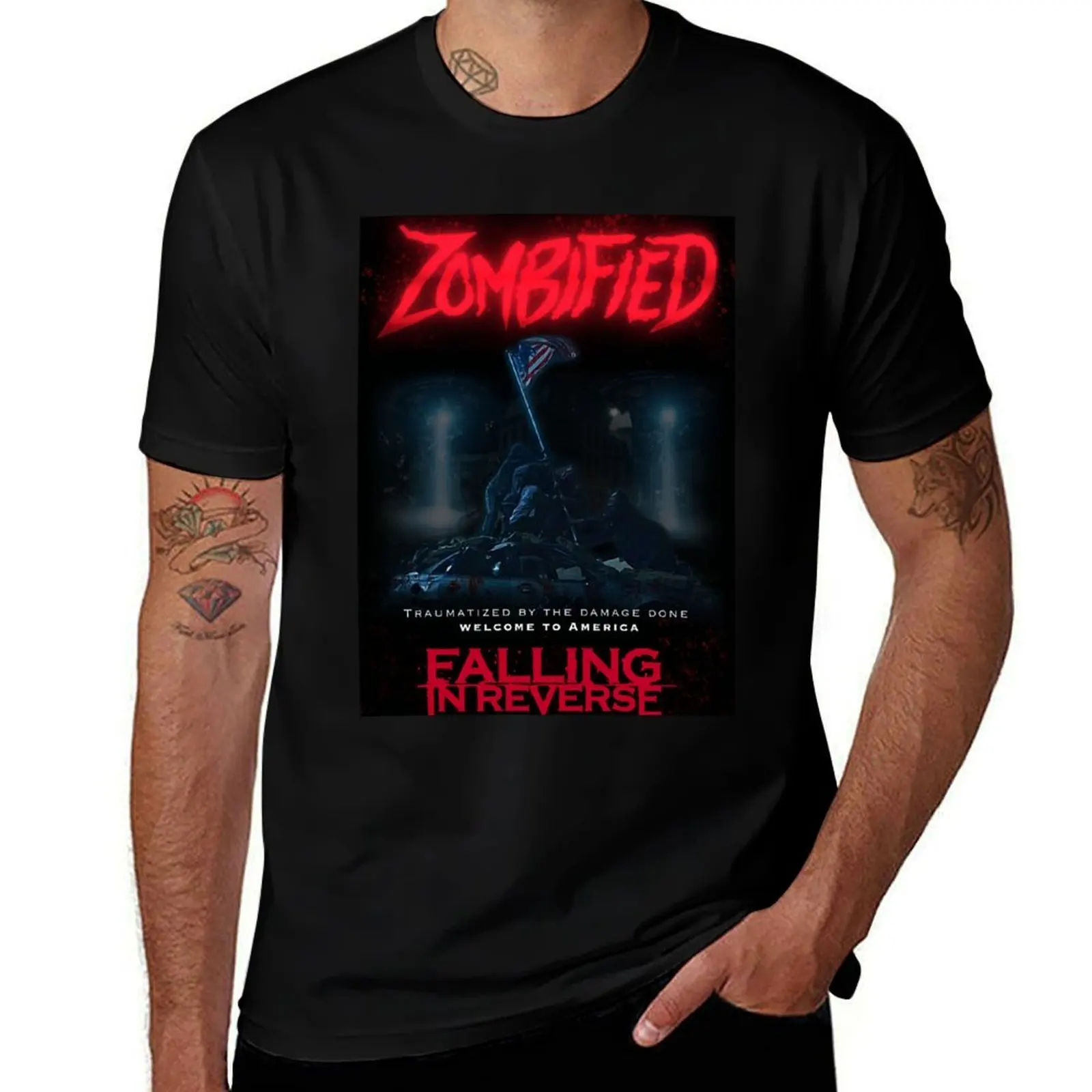 Фото Футболка FIR zombified, повседневная универсальная футболка с коротким рукавом №1
