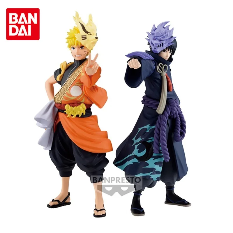 

Bandai BANPRESTO NARUTO Shippuden Uzumaki Naruto Uchiha Sasuke 20th Anniversary TV Animation Clothing Anime Action Figures Toys