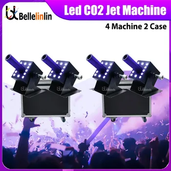 4 machine 2 Flycase 12 LED Co2 Jet Machine Pro Jet Canon Stage Effect 12 x 3W RGB CO2 Jet Machine Smoke Machine for Bar Night 1