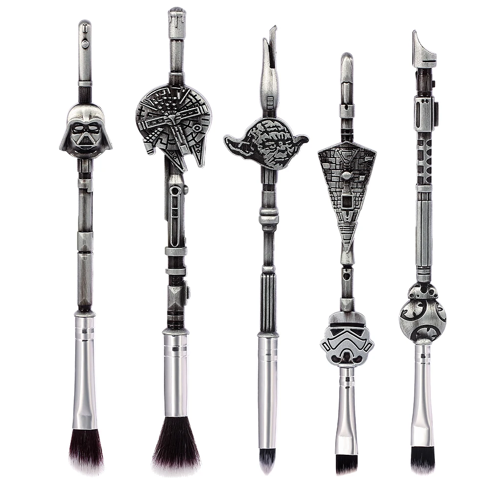

5Pcs/set Star Wars Makeup Brushes Millennium Falcon Loose Powder Brush Darth Vader Eyeshadow Makeup Brushes Beauty Tool Gifts