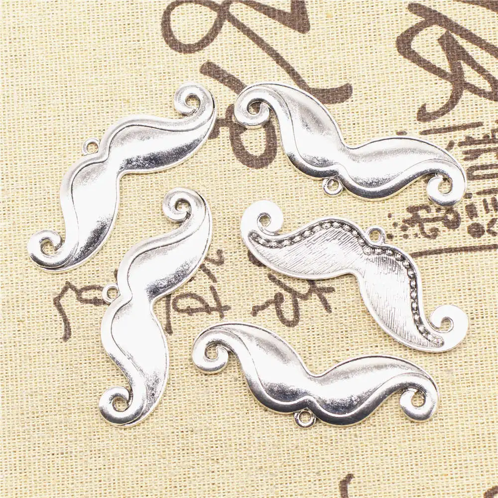 

Beard Wholesale Charms Pendants For Jewelry Cute 20X54mm Antique Silver Color 5 Pieces