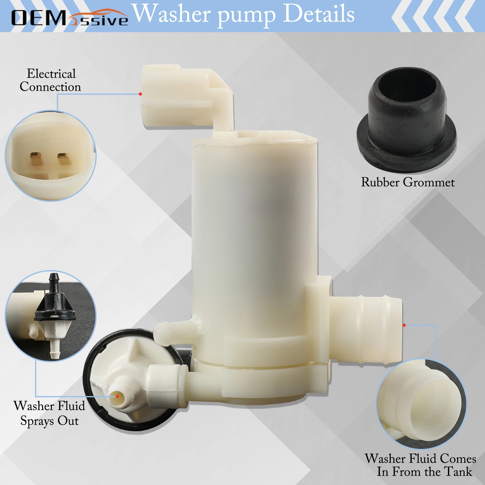 

Автомобильный передний и задний насос омывателя стеклоочистителя с тройным выходом для Mazda 2 2007 2008 2009 2010 2011 2012 2013 2014 2015 OE # D65167482A