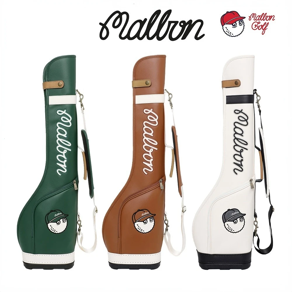 

MALBON GOLF M 버킷 클래식 하프백 Portable Sunday Golf Gun Bag Small Half Set Lightweight Club Bag PU Golf Gun Bag