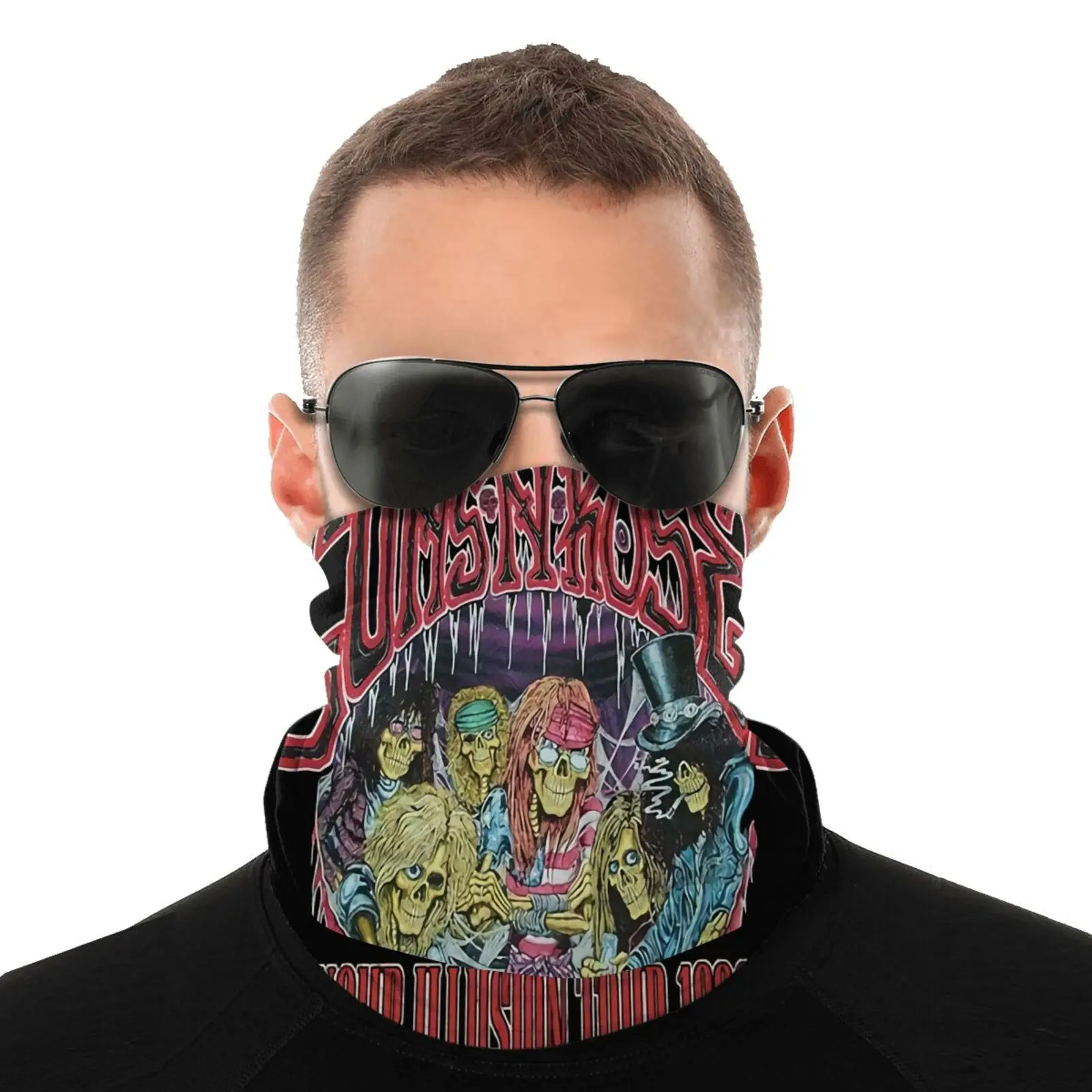 Guns N Roses Use Your Illusion 1505 Men's Balaclava Buff On Neck Tactical Hunting mask Ski Man Scarf Anime |
