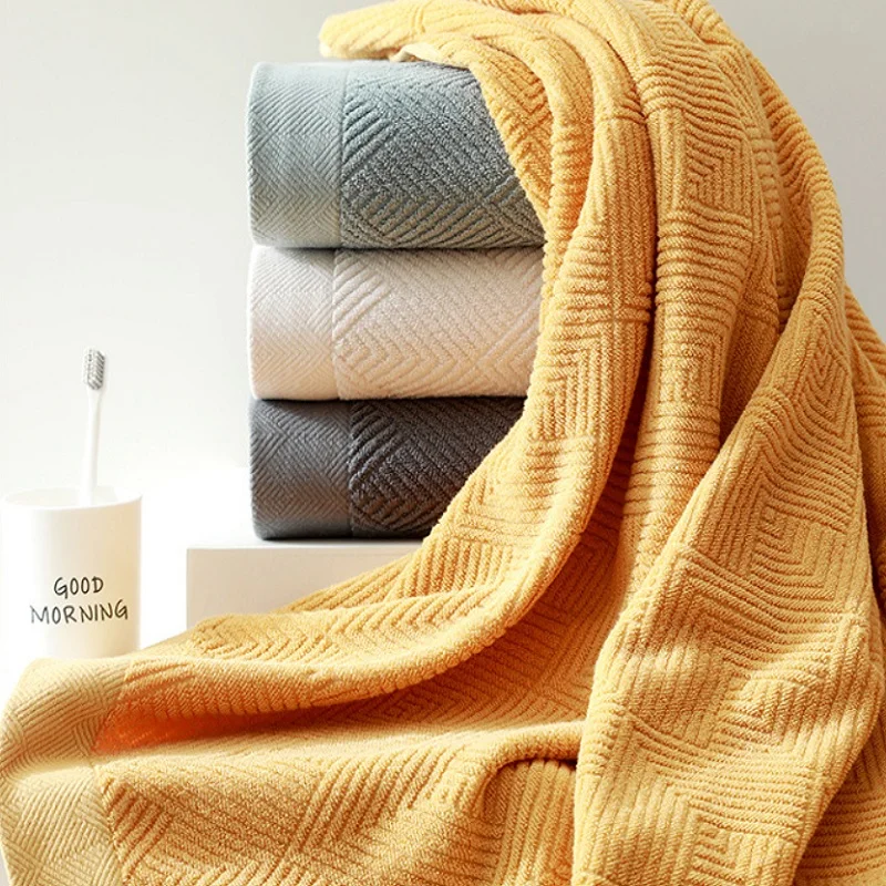 

3pcs/set Cotton Bath Towel Set 70*140cm Large Bath Towel 35*75cm Soft Absorbent 35*75cm Face Towel 35*35cm Hand Towel Washcloth