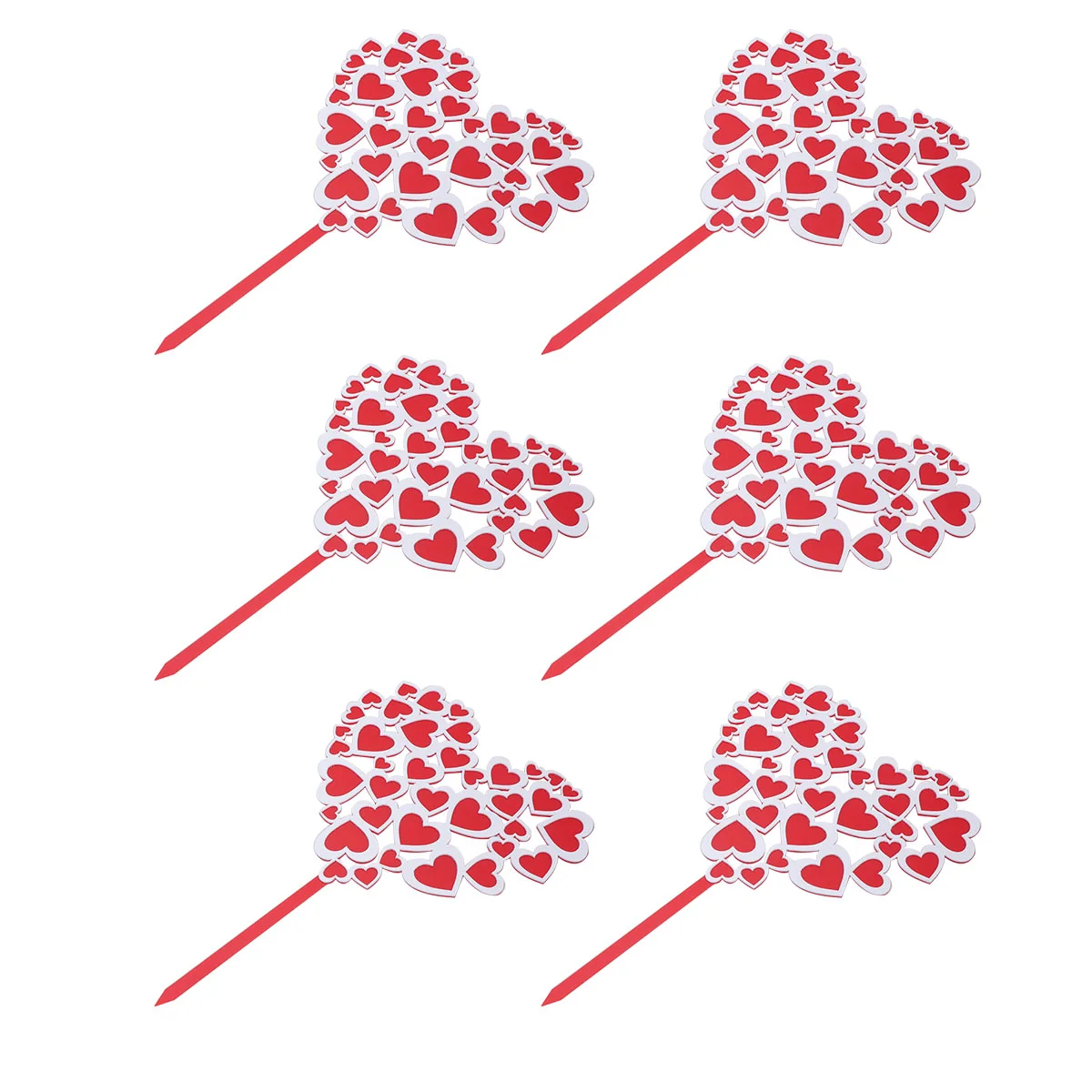 

6Pcs Heart Romantic Portable Unique Creative Delicate Love Heart Cake Picks