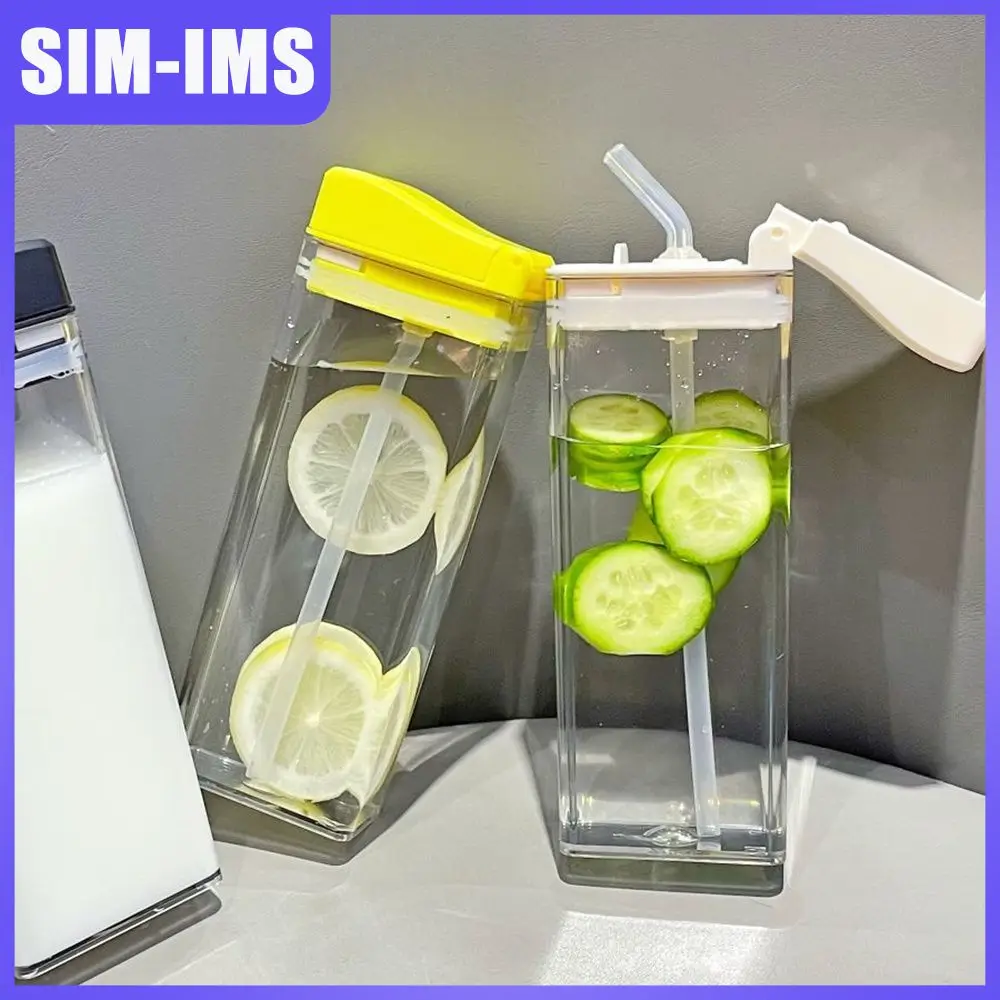 

Adult General Sport Tea Coffee Cup Plastic Transparent Water Cup Portable High Value Water Cup Kitchen Accessories With Straw