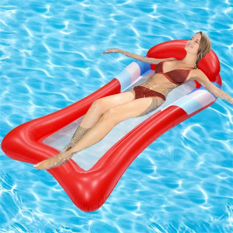 

Foldable Inflatable Floating Row Summer PVC Swimming Pool Air Mattresses Water Float Bed Lounger Chair Hammock Beach Pool Party