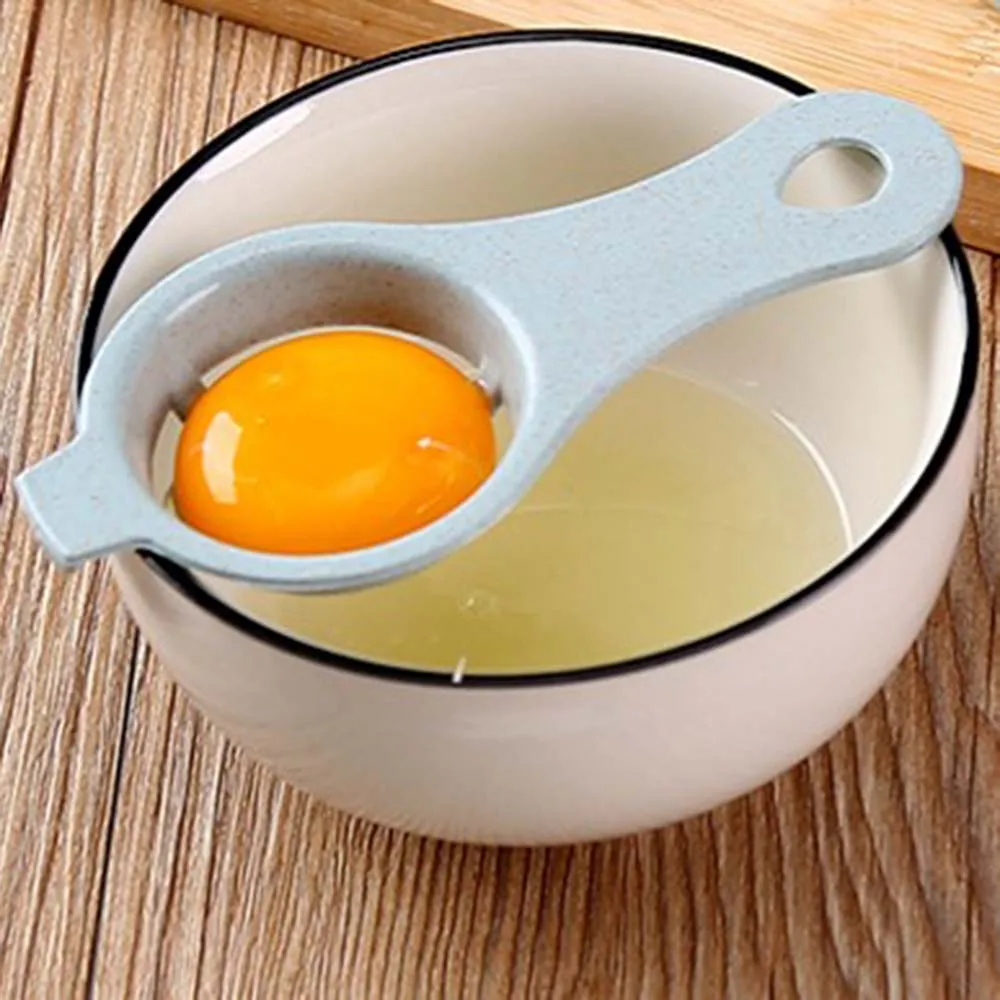 

1 Pcs Egg White Separator Egg Filter Kitchen Baking Egg Yolk Protein Wheat-straw Separator Tools 13x6cm Three Colors