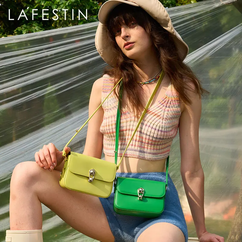 

LA FESTIN Women's bag leather bag 2022 new fashion fashion one-shoulder messenger bag women's high-end armpit bag