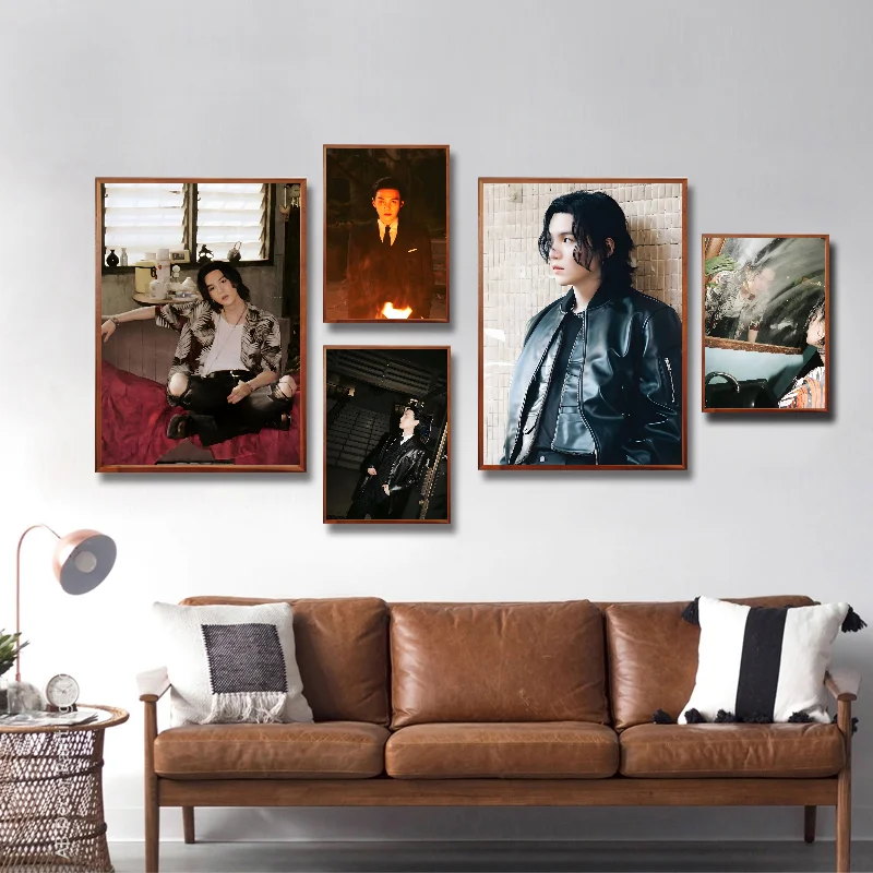 S-Suga Kpop A-Agust D постер самоклеящаяся художественная водостойкая бумажная наклейка