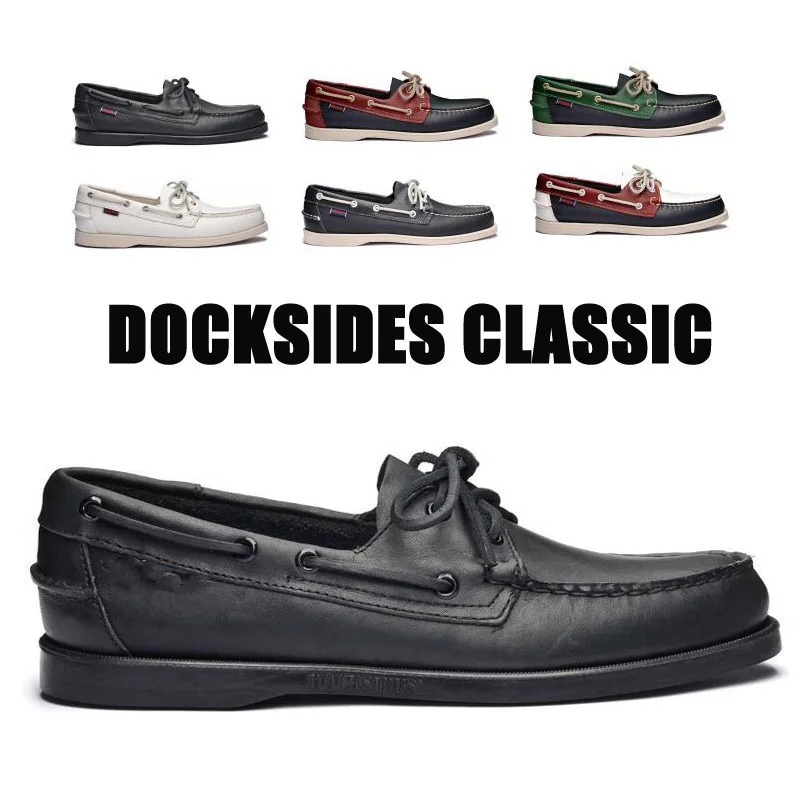 

Men Genuine Leather Driving Shoes,Homme Femme Docksides Classic Boat Shoe,Brand Design Flats Loafers For Men Women 2019A003
