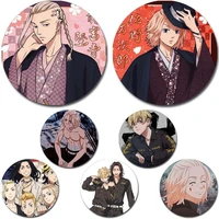 tokyo revengers anime brooches cosplay chifuyu matsuno ryuguji badge cartoon enamel pins clothes backpack jewelry accessories