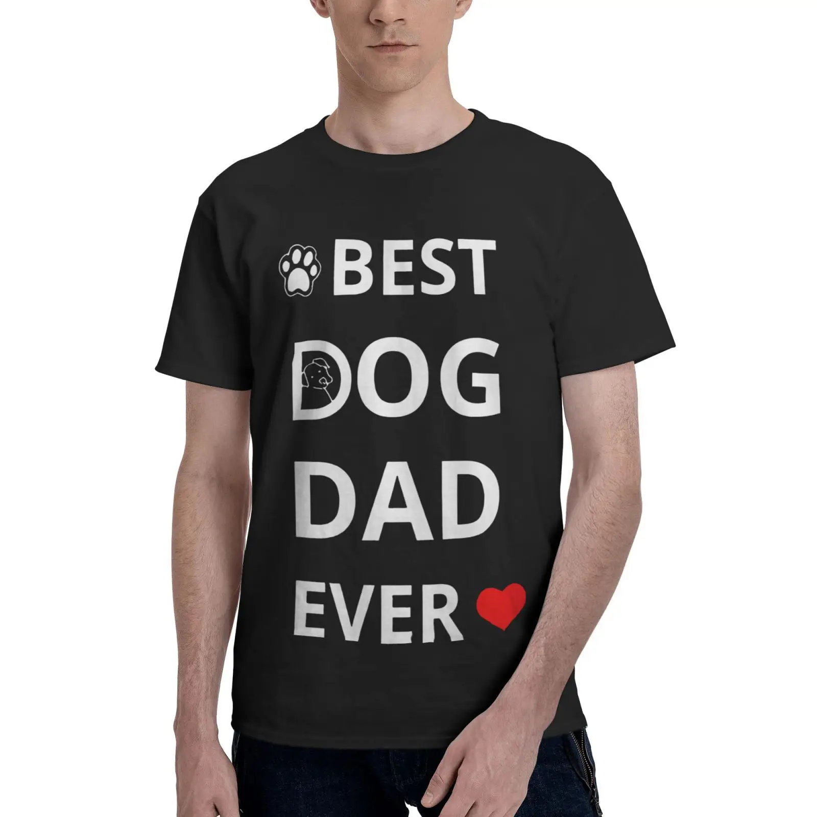 

Best Dog Dad Ever Men T-Shirt Men's T-Shirts Women's T-Shirt T Shirt Oversize T-Shirt Men's Shirts T-Shirts With Short Sleeves
