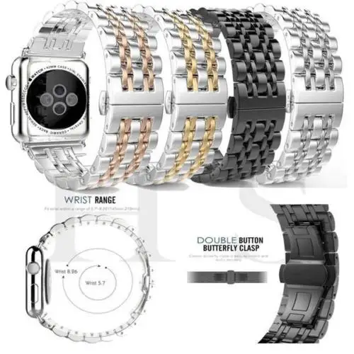 

Ремешок для Apple watch band 49 мм 45 мм 41 мм 42 м 38 мм 44 мм 40 мм, браслет из нержавеющей стали для iwatch series8 7 6 se 5 4 3 band
