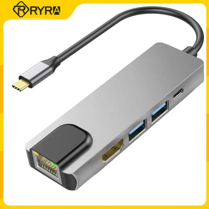 

RYRA Adapter 8 In 1 HDMI SD/TF Card Reader Laptop Computer Peripherals USB Type C Docking Station USB C Hub 3.0 For Macbook