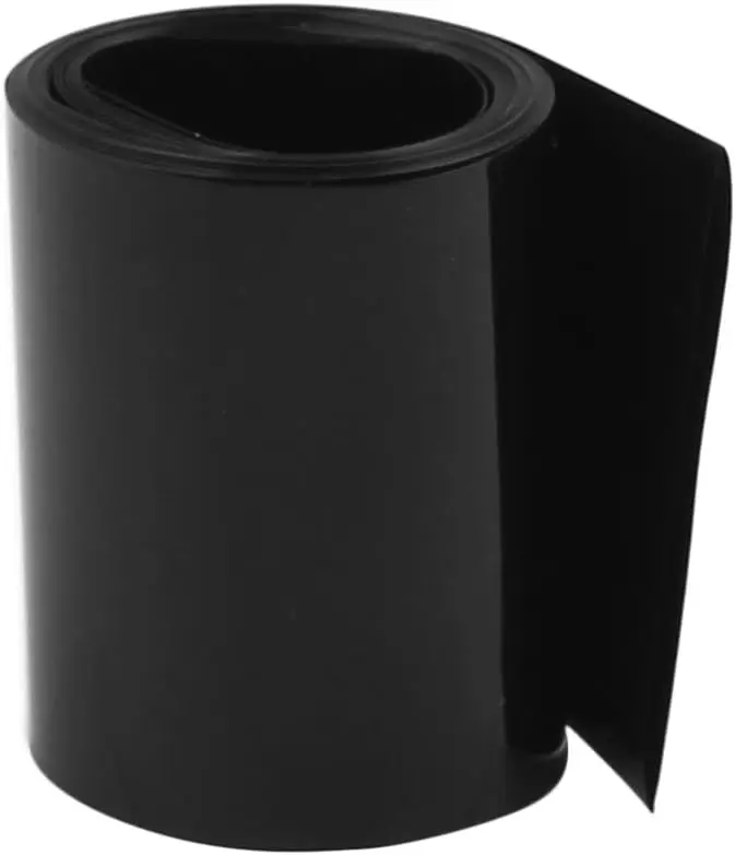 

Keszoox 50mm Flat Width 2M Length PVC Heat Shrink Tube Black for 18650 Batteries