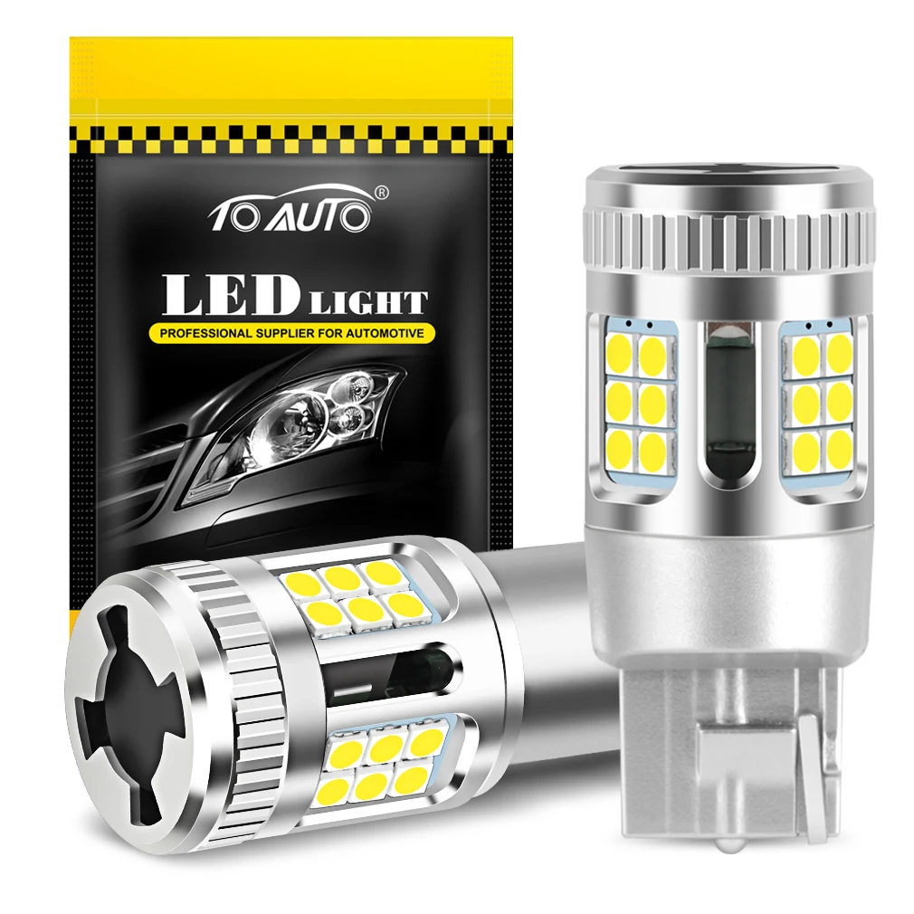 2 шт., автомобильные поворотники Canbus T20 7440 W21W T25 3156 без ошибок, 1156 BA15S P21W LED BAU15S PY21W, 60 Вт 12 В