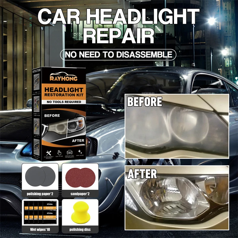

Car Headlight Repair Polishing Restoration Sandpaper Kits Abrasive Polish Wheel Wood Sanding Paper Auto Headlight Repair Kit
