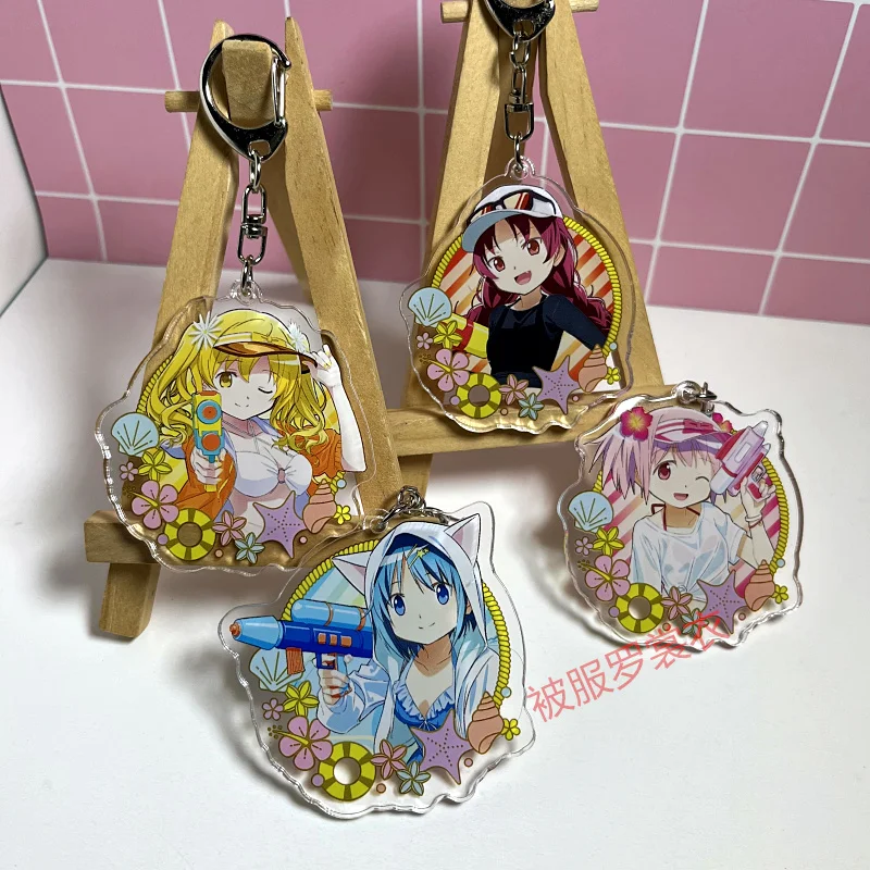 

Anime Puella Magi Madoka Magica Sakura Kyouko Kaname Madoka Tomoe Mami Cute Cosplay Acrylic Keychain Itabag Pendant Keyring