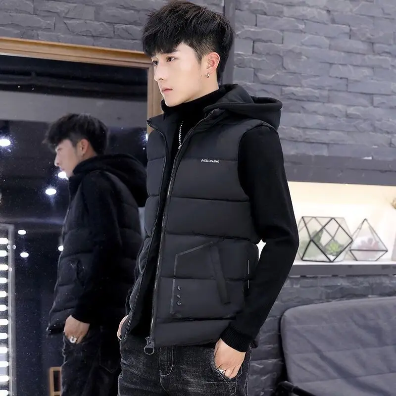 

Модная мужская куртка, жилет без рукавов, осенне-зимние жилеты, повседневные пальто, мужской хлопковый жилет, Мужская Утепленная безрукавка, модель E790