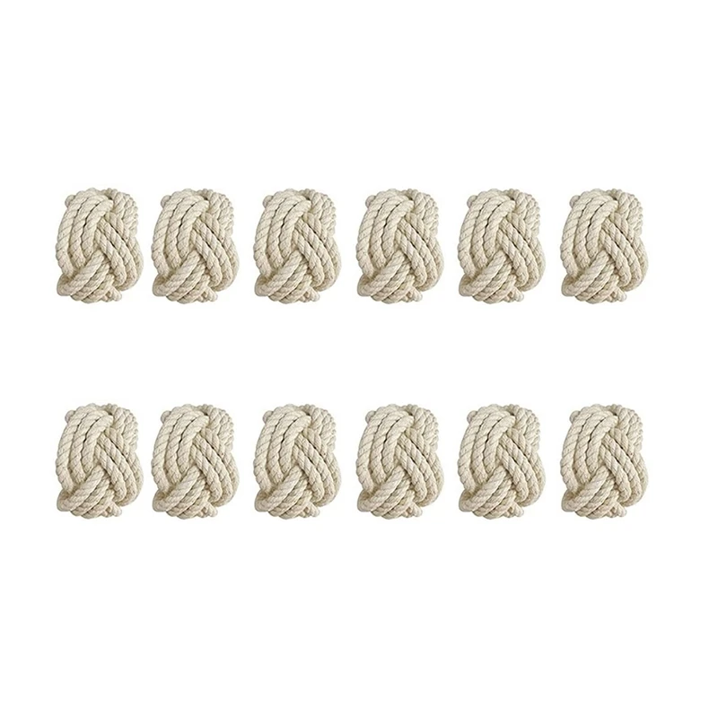 

Napkin Napkin Ring 12 Piece Set Cotton Rope Napkin Ring-Burlap Napkin Ring Set