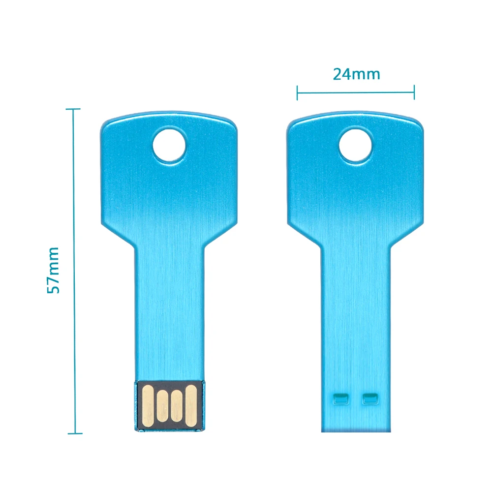 100 шт./лот персонализированный логотип USB 2 0 в форме ключа металлическая память U