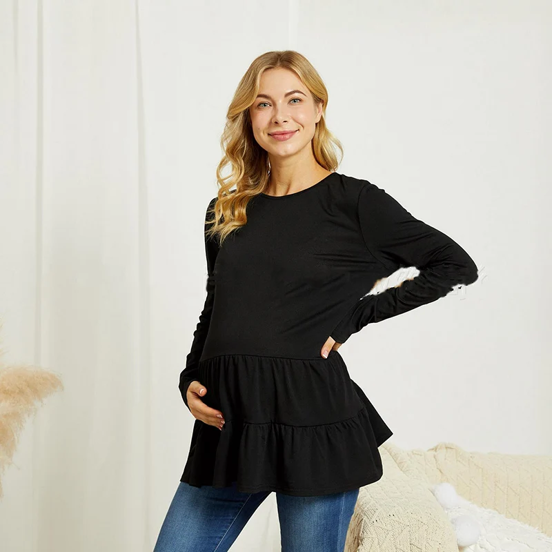 

Summer New Maternity Women Nursing Tops Pregnancy Long Sleeve T-shirts Tees For Pregnant Women Breastfeeding Clothings T-shirt