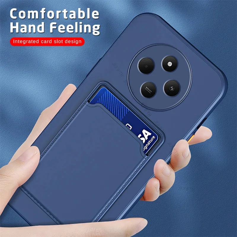 Фото Роскошный силиконовый чехол для Xiaomi Redmi 14C 4G, держатель для карт, чехол для телефона Xiomi Redmy Readmi 14 C C14, противоударный чехол для телефона №3