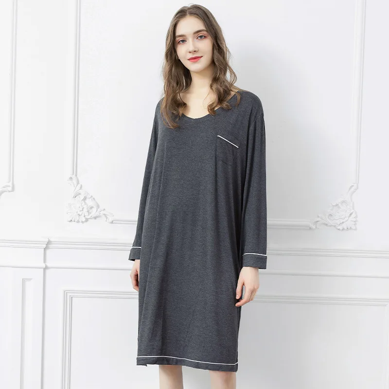 2023 Spring New Women's Pajamas Nightgown Modal Loose Large Size Thin Section Home Service Nightdress vestidos mujer