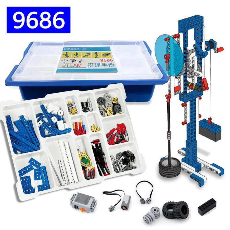 9686 Technical Parts multi Technology MOC Parts Educational School Students Learning Building Blocks Power Function Set for Kids