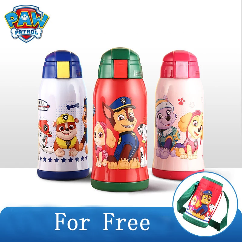 500ml Spin Master Cartoon Cups Kids Outdoor Portable Water PAW Patrol Stainless Steel Vacuum Flasks Baby Water Bottle Sippy Cup
