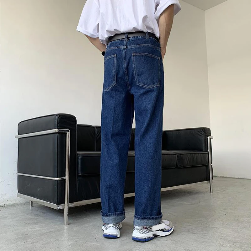 Oversized S-5XL Y2K Fashion Clothes Summer Blue Men's Jeans Denim Hips Hop Casual Baggy Cargo Pants Trousers For Men Teenager