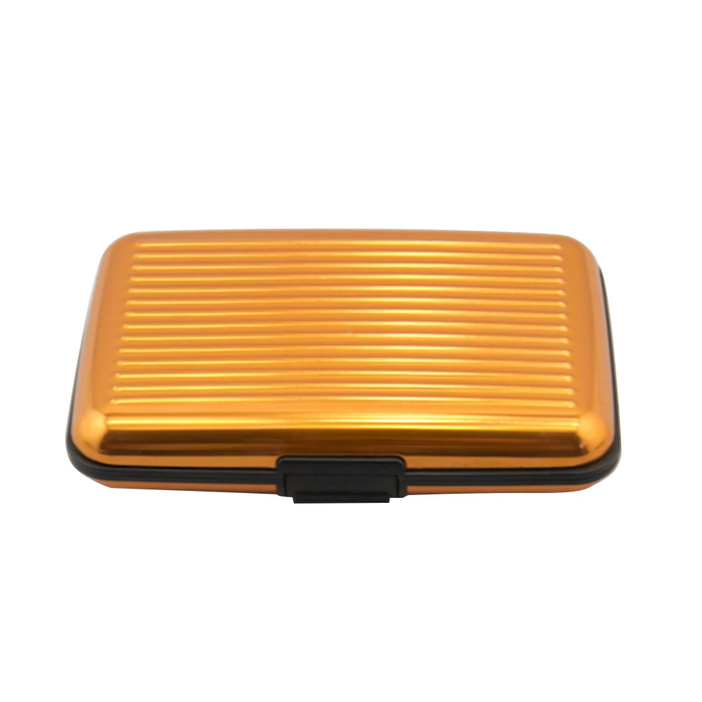 

Алюминиевый органайзер для банковских карт, кредитных карт, модный простой металлический мини-кошелек с защитой от RFID для мужчин и женщин, п...