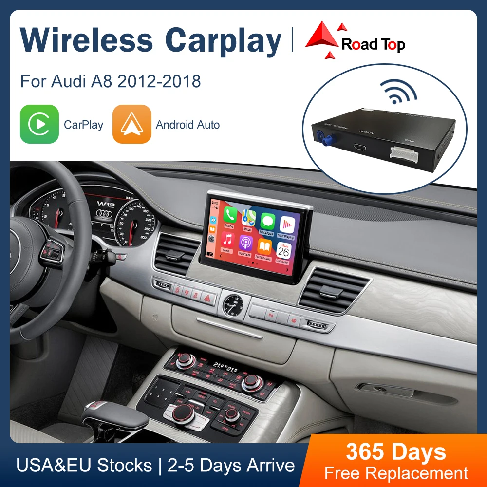 

Беспроводное устройство Apple CarPlay для Android, с автоматическим интерфейсом для Audi A8 2012-2018, с функциями AirPlay, зеркального соединения