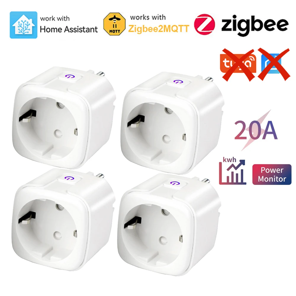 

RYRA Zigbee умная вилка 20A/16A с монитором мощности