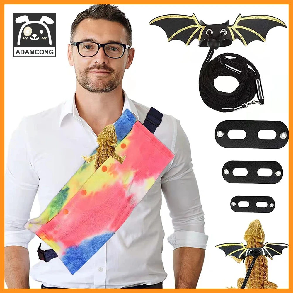 

Lizards Sling Carrier, Bearded Dragon Carrier, Adjustable Small Animal Sling Carrier, Reptile Carrier Harness Design