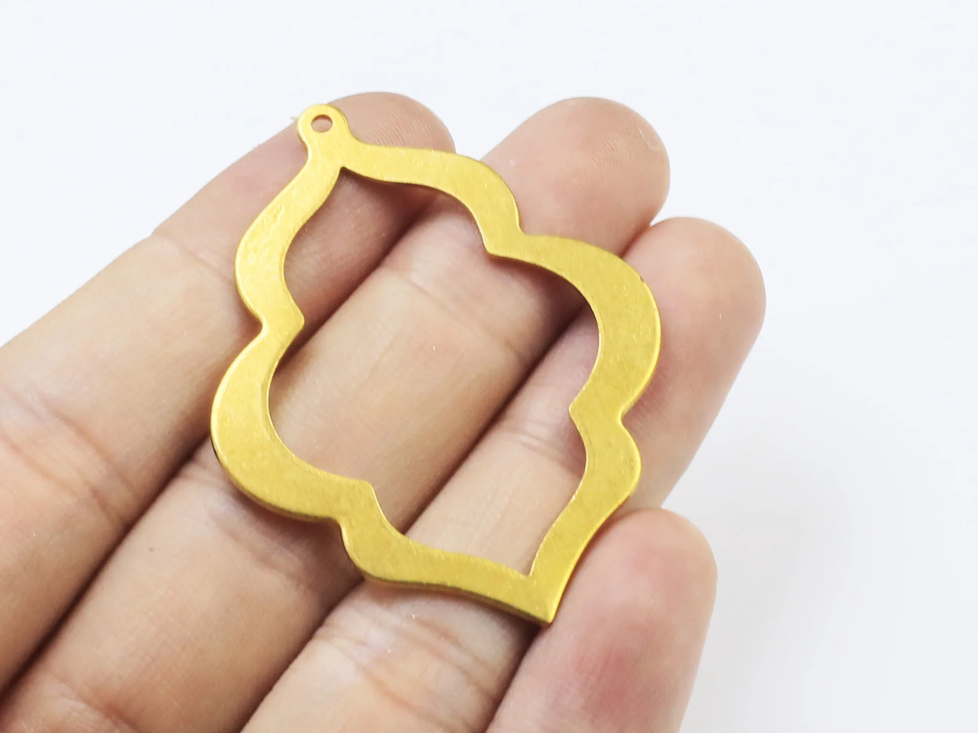 

6pcs Brass earring charm Brass gourd pendant 49x38x1mm Religion brass necklace findings -R1506