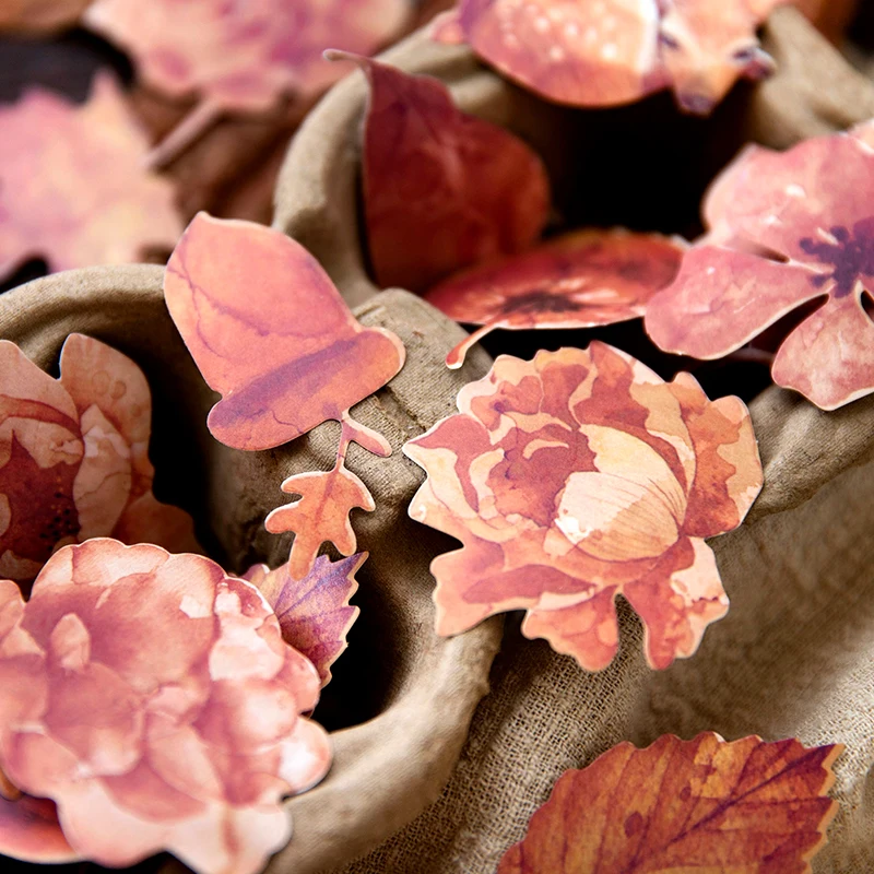 

45 шт винтажная наклейка нижний закат лес лист Бабочка цветок коллаж красочный молочный материал декоративный скрапбук 160*90 мм