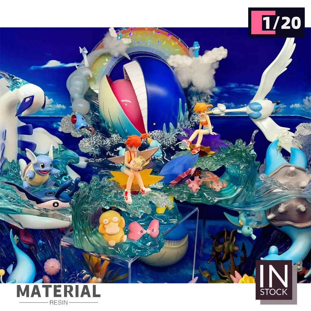 Фото [В наличии] мировая фигурка масштаба 1/20 [Lucky Wings Studio] -блестящая Staryu & Starmie & Corsola & Luvd & Misty & Manaphy & Bulbasaur №2