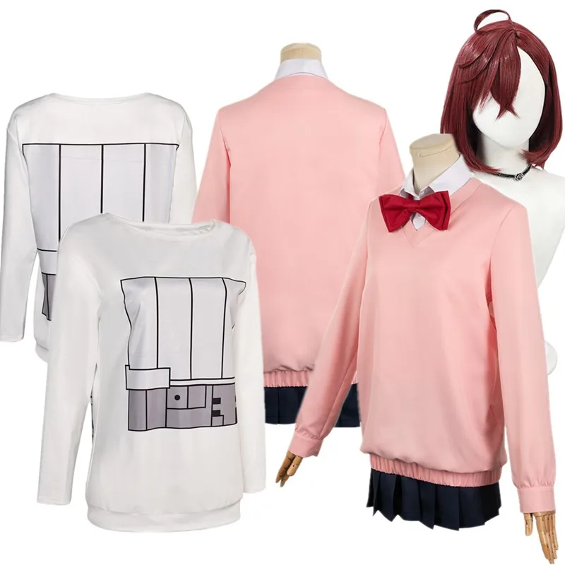 Ayase Momo Косплей Костюм Аниме Dandadan Fantasia Женская футболка Униформа Рубашка Юбка