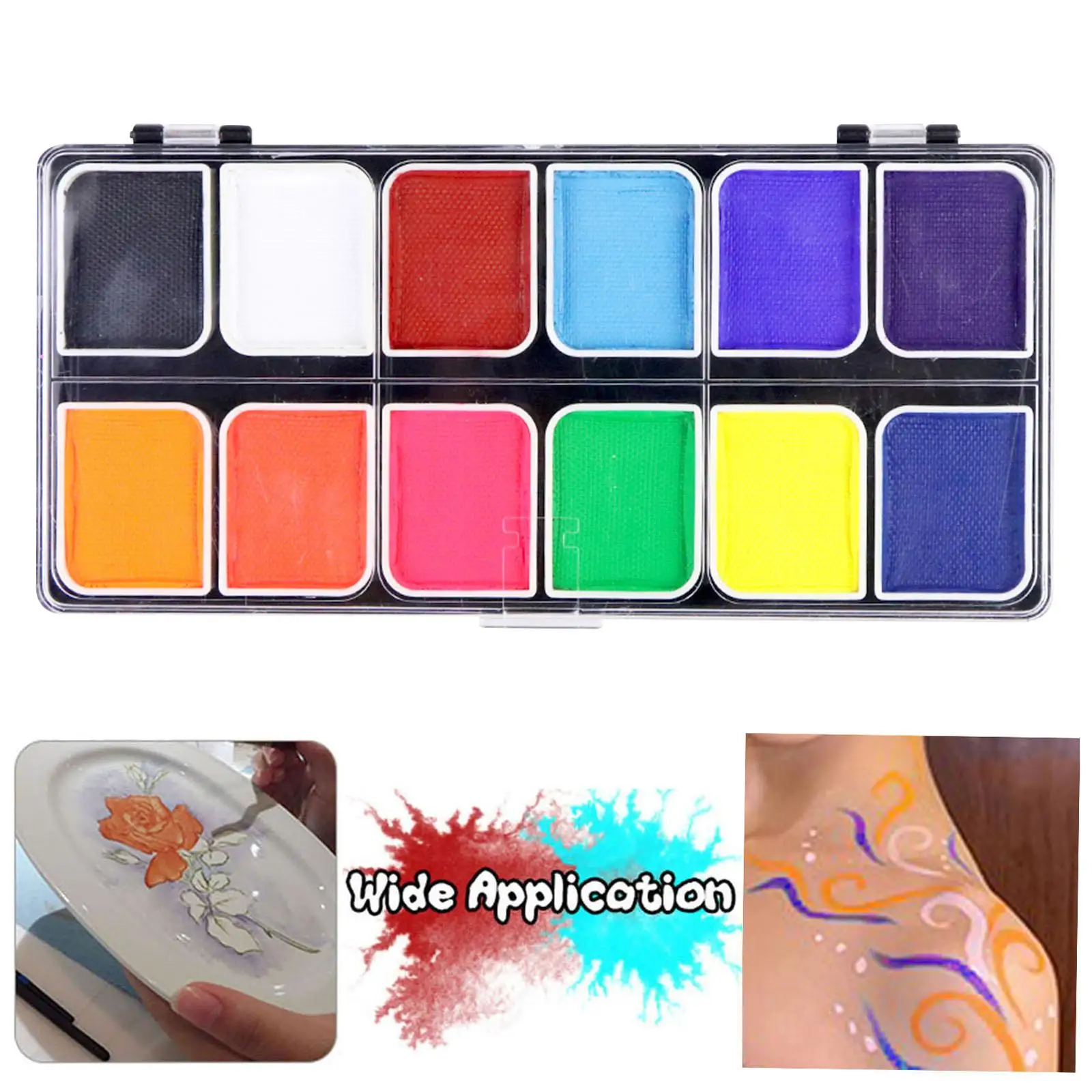 

Face Body Paint Palette Make-- Colors Face Painting Face Painting for Adults