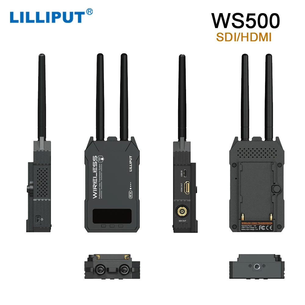 

Lilliput WS500 3G SDI HDMI Auto Search For Quality Channel HD Wireless Video Transmission Range 500FT Low Latency 80ms
