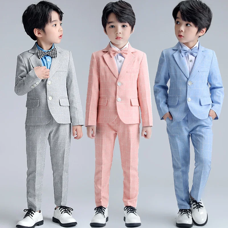 Купи Kids Jacket Pants Bowtie Wedding Dress Teenager Suit Children Graduation Costume Blazers Boys Formal Birthday Photograph Suit за 1,195 рублей в магазине AliExpress