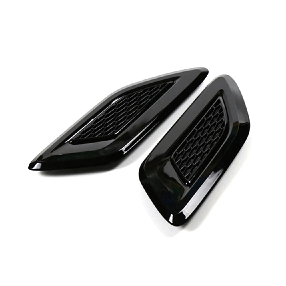 

2Pcs Car Styling Front Side Air Hood Vent Trims Cover For Land Rover Range Rover Sport L494 2014 2015 2016 2017 Gloss Black ABS
