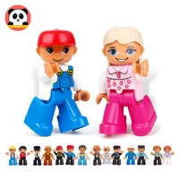 brick big building blocks action city figures family police dady mommy boy girl assembled accessories bulk with education toys