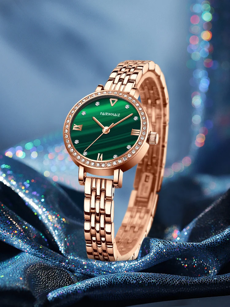 Mark Fairwhale New Diamond Star Quartz Watch Women 30M Waterproof Elegant Watches Retro reloj mujer Sapphire Luxury Watch 3250