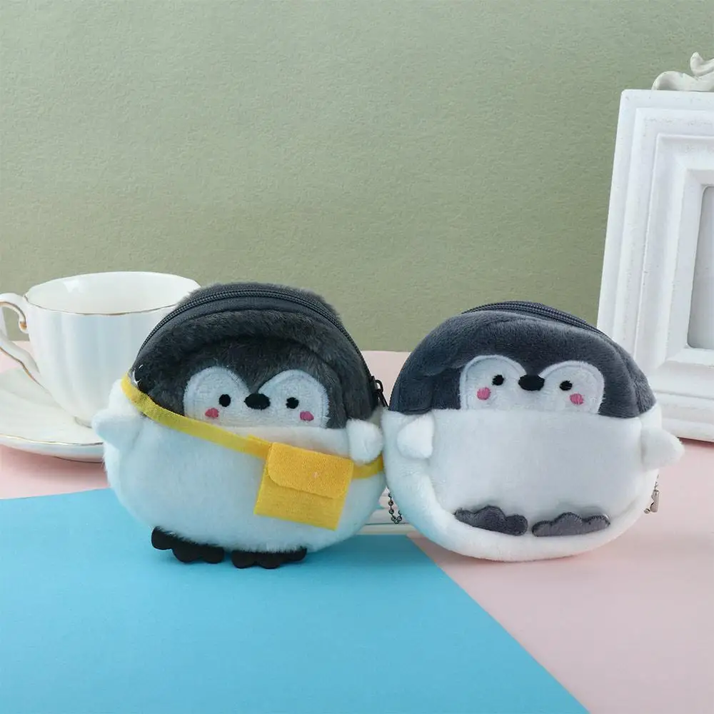 

Sweet Cartoon Mini Penguin Multifunctional Plush Korean Money Bag Card Holder Women Coin Purse Zipper Purse Wallets