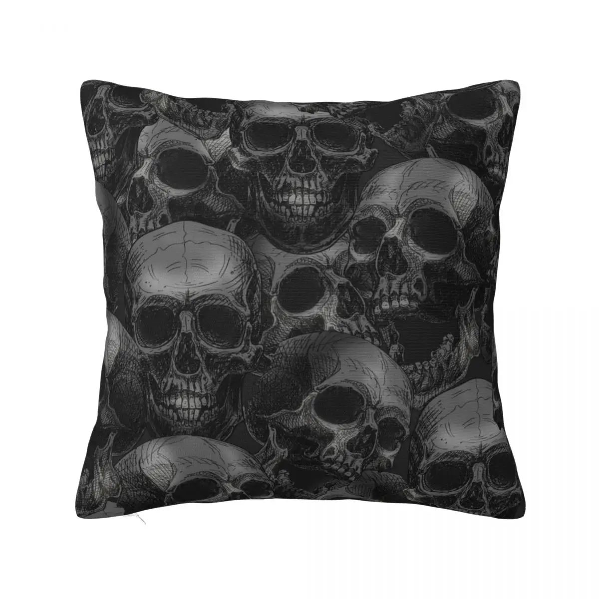 

Крутая подушка в виде черепа, чехол с рисунком, украшенный искусственным рисунком, модная винтажная декоративная подушка, чехол на молнии д...
