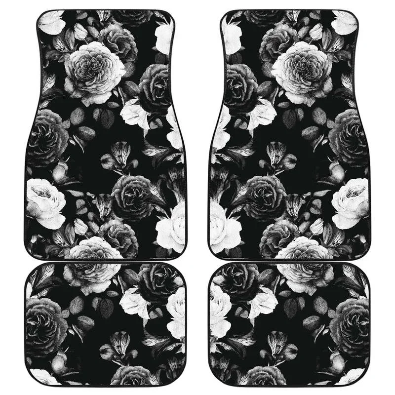 4 шт./комплект автомобильные коврики с цветочным принтом